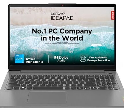 Lenovo IdeaPad 3 12th Gen Intel Core i3-1215U 15 Inch (39.65cm) FHD Thin & Light Laptop (16GB/512GB SSD/Windows 11/Office 2021/1Yr ADP Free/3months Game Pass/Arctic Grey/1.63Kg), 82RK017RIN
