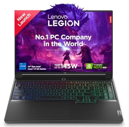 Lenovo Legion 7 Intel Core i7-14700HX 16" (40.64cm) 3.2K IPS 430Nits 165Hz Gaming Laptop (32GB/1TB SSD/Win 11/Office 2021/NVIDIA RTX 4070 8GB/100% DCI-P3/3 Month Game Pass/Grey/2.24Kg), 83FD0010IN