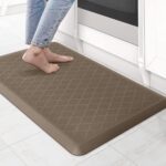 Lifekrafts Anti Fatigue Floor Mat(Design) Thick Perfect Kitchen Mat, Standing Desk Mat. Comfort at Home, Office, Garage 82x52x1.8cms (Dark Brown)