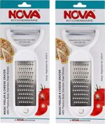 MAYANSHH NOVA Brand Y Shaped Multipurpose 2-in-1 Stainless Steel Vegetables and Fruit Peelers with Cheese, Garlic and Ginger Grater for Kitchen (White, 2PC)