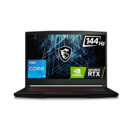 MSI GF63 Thin, Intel Core i5-11260H, 40CM FHD 144Hz Gaming Laptop (8GB/512GB NVMe SSD/Windows 11 Home/Nvidia GeForce RTX 3050, GDDR6 4GB/Black/1.8Kg), 11UC-1475IN