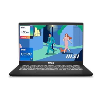 MSI Modern 14, Intel 12th Gen. i7-1255U, 36CM FHD 60Hz Laptop(16GB/512GB NVMe SSD/Windows 11 Home/MSO 2021/Intel Iris Xe Graphics/Classic Black/1.4Kg), C12MO-1211IN