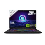 MSI Pulse 17 AI, Intel Core Ultra 9 185H, Built-in AI, 43CM 16:10 QHD+ 240Hz Gaming Laptop(32GB/1TB NVMe SSD/Windows 11 Home/NVIDIA GeForce RTX 4070,8GB GDDR6 /Core Black/2.8Kg), C1VGKG-030IN