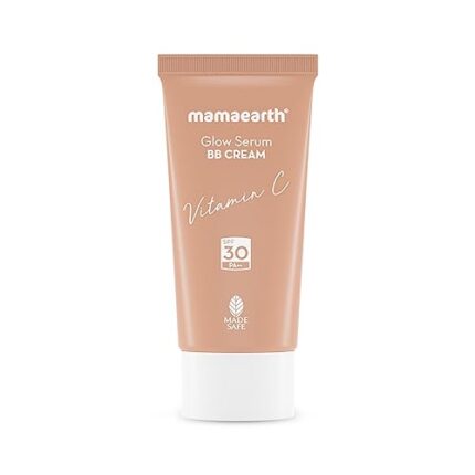 Mamaearth Glow Serum BB Cream with Vitamin C & Turmeric - 25 g | Long Lasting Natural Coverage | SPF 30 PA++ Sun Protection| Lightweight & Hydrating