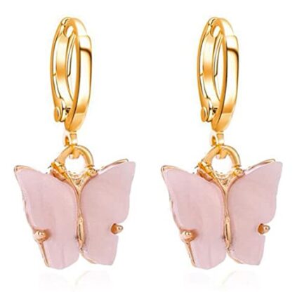 Maverick Niche Maverick Butterfly Acrylic Gold Finish Earrings For girls