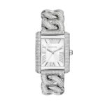 Michael Kors Stainless Steel Analog White Dial Women Watch-Mk7299, Silver Band