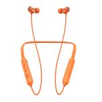 Mivi Collar Flash Bluetooth Wireless in Ear Earphones,24 Hours Battery Life, Booming Bass, IPX4 Sweat Proof, Passive Noise Cancellation, Bluetooth 5.0 with mic (Orange)