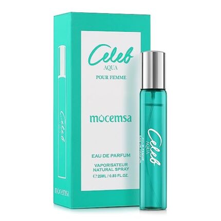 Mocemsa Celeb Aqua Pour Femme Long Lasting Luxury EDP Perfume Travel Pack Fragrance Crafted in Spain, 25ml