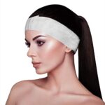 M's Solutions & Enterprises Unisex Disposable Facial Headbands for Makeup, Beauty Professionals, Salons, Spas & Parlors Free_Size (Pack of 100)