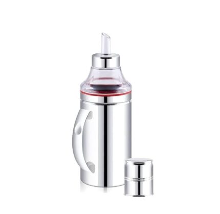 NEXT ONE STEP FORWARD Stainless Steel Oil Dispenser Leak-Proof steel Oil Bottle for Kitchen, Durable Steel Cooking Oil Container with Nozzle & Handle 1 Litre (1000ml)