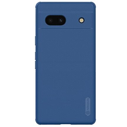 Nillkin Case for Google Pixel 7A (6.1" Inch) Super Frosted Shield Pro Hard Back Soft Border (PC + TPU) Shock Absorb Cover Raised Bezel Camera Protect PC Blue Color