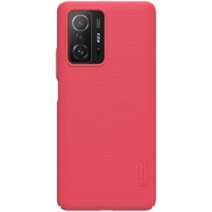 Nillkin Case for Xiaomi 11T / 11T Pro (6.67" Inch) Super Frosted Hard Back Dotted Grip Cover PC Red Color