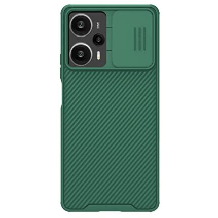 Nillkin Case for Xiaomi Redmi Note 12 Turbo/Poco F5 (6.67" Inch) CamShield Pro Slider Camera Close & Open Double Layered Protection TPU + PC Green Color