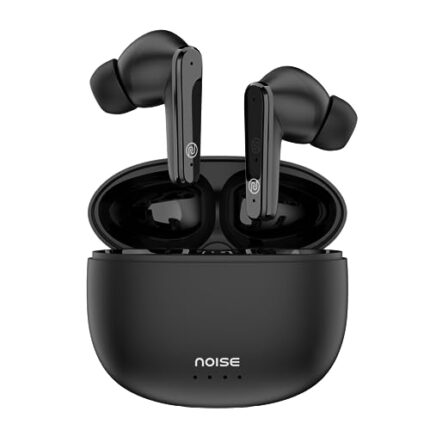 Noise Buds VS104 Max Truly Wireless in-Ear Earbuds with ANC(Up to 25dB),Up to 45H Playtime, Quad Mic with ENC, Instacharge(10 min=180 min), 13mm Driver, BT v5.3 (Jet Black)