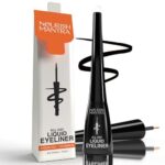 Nourish Mantra's All-Day Liquid Eyeliner 3ml/Formulated with Argan Oil, Vitamin E & Glycerine/Intense Pigmentation/Smudgeproof/Waterproof/Long Lasting/Matte Finish/Black Color