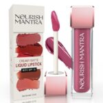 Nourish Mantra’s Berry Dhamaka Lipstick (3.5ml)/ Creamy Matte Liquid Lipstick with SPF/Water Proof/Smudge Proof/Transfer Proof/Long Lasting/Suits All Skin Tones