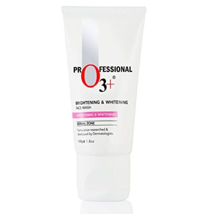 O3+ Brightening & Whitening Face Wash with Cucumber and Aloe Vera Extracts For Sensitive & All Skin Type (100ml)