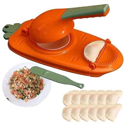 OTIPORTER 2 in 1 Dumpling Maker Mould Machine Kitchen Making Tool with Ghughra Momos Maker Dumpling Skin Press Kitchen Dumpling Making Tool with Dumpling Puri Maker (Multi Color)