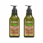 Oshea Herbals Neemclean Anti Dandruff Shampoo | Controls Dandruff, Deep Cleansing with Healthy & Itch Free Scalp | Enriched with Neem & Fenugreek | Paraben & Silicon Free 300ml (Pack of 2)