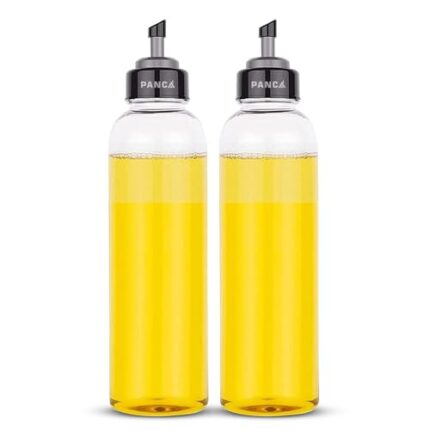 PANCA Oil Dispenser 1 litre, Oil Bottle for kitchen Litre, Oil Storage Container 1000ml, Oil storage Bottle, Cooking Oil Dispenser For Daily Use in Kitchen Set Of Two