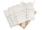 Picksparrow Women Pure Cotton Embroidered Newborn Baby Clothes/Jhablas/Vests (0-1 Month, Pack Of 4, Regular Fit)