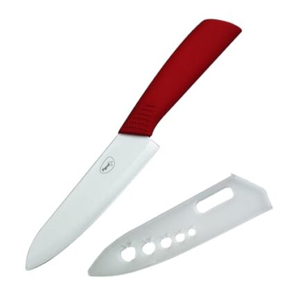 Pigeon by Stovekraft Edge Ceramic Knife 4 Inch (Red::White)