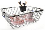 Plantex Heavy-Duty Stainless-Steel Dish Drainer Basket for Kitchen Utensils/Dish Drying Rack/Plate Stand/Bartan Basket (Size-64x47x20cm)