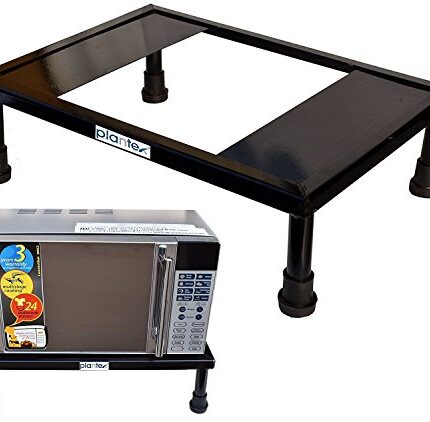 Plantex Microwave Stand/Stand for Microwave Oven in Kitchen/OTG Rack for Kitchen Platform/Oven Stand for Kitchen - (Black) - Metal