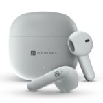 Portronics Harmonics Twins S18 in Ear TWS Earbuds with 30H Playtime, in Built HD Mic, Game/Music Mode, 13mm Dynamic Driver, Low Latency, Touch Control, Type C Fast Charging, Light Weight(White)