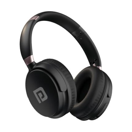 Portronics Muffs M3 Over Ear Headphones with ANC Enabled, Upto 40 Hours Playtime, in-Built Mic, 40mm Driver, Powerful Bass, Soft Ear Cushion, BT 5.3V, AUX in, Foldable Design, Type C Fast Charging