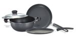 Prestige Omega Select Plus Residue Free Non-Stick Kitchen Set, 3-Pieces, black/Silver, Aluminium