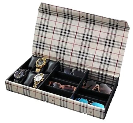 Proniks Sunglass,Watches with Accessories storage Box for Men and Women with 6pcs watch and 4pcs sunglass storage compartment in Multi colour.