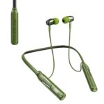 RD E-100 Bluetooth Wireless in Ear Neckband HD 13mm Drivers Neckband, 36 Hours Play Time, Bluetooth V5.0, IPX4 Sweat Proof, Inbuilt Calling Microphone, ASAP Fast Charging Neckband - Green