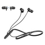 RD M-145 in-Ear Wireless Neckband with Mic, 13mm Drivers, Deep Bass, Up to 56 Hours Music and Calling Time, Type-C ASAP Charging Port, IPX-4 Sweat Proof Neckband, ENC Tech, 6 Months Warranty, Black