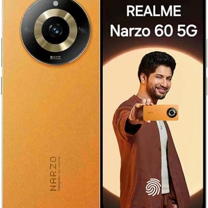 REALME Narzo 60 5G (Mars Orange 8GB RAM,128GB Storage) | 64 MP Camera| 16MP Front| Dimensity 6020 5G Processor| ‎90Hz Super Amoled Display, Vegan Leather Design| 5000MAh Battery| 33W SUPERVOOC Charger
