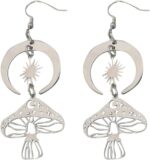 RUVEE Stainless Steel Magical Celestial Gold Plated Earrings for Women & Girls