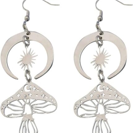 RUVEE Stainless Steel Magical Celestial Gold Plated Earrings for Women & Girls