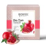 Richfeel Detan Facial Kit | Pomegranate Infused De-tanning Skincare for Brighter Complexion and Reduced Pigmentation | 30 g