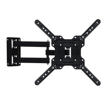 Rissachi Full Motion TV Wall Mount Bracket for 32 to 55 Inch LED/HD/Smart TV’s, Universal Heavy Duty TV Wall Mount Stand with Swivel Rotation (Black Color)