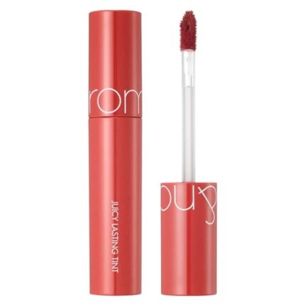 Rom&Nd Juicy Lasting Tint 09,Litchi Coral 5.5g, Vivid color, Juicy & Glossy Finish, Long-lasting, MLBB, moisturizing, Highly-Pigmented, Clear & Natural Makeup, Lip Tint for Daily Use, K-beauty