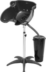 SANGAM TRADERS Professional Shampoo Hair Wash Sink Basin Portable Foldable Leight Weight Height Adjustable For Salon Barber Parlour Studio Saloon Shop Travel Beauty Spa Equipment, Polished