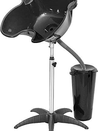 SANGAM TRADERS Professional Shampoo Hair Wash Sink Basin Portable Foldable Leight Weight Height Adjustable For Salon Barber Parlour Studio Saloon Shop Travel Beauty Spa Equipment, Polished