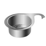 SHOPECOM Steel Sink Strainer Basket Swan Drain Rack Multipurpose Triangle Sink Drainer Basket Hanging Filtering Draining Rack for Sink Food Kitchen Vegetables Fruits Kitchen Food Drain Basket Filter