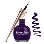 Seven Seas Liquid Color Eyeliner - 5ml | Waterproof | Smudgeproof | Long Lasting | Eyeliner for Women (Purple, 5ml)