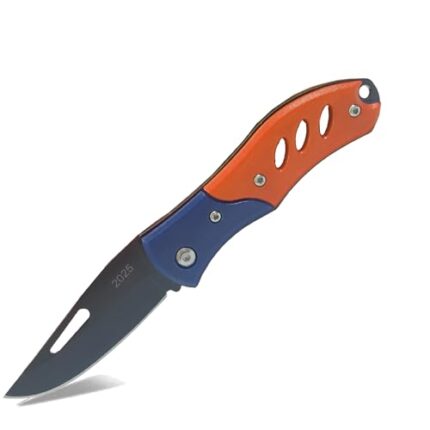 Shruthi Dual Dynamo Orange Carbon Steel Foldable Knife (Manual) For Kitchen, Home,Travel and Office Tool Carbon Steel pack of 1 (ORANGE)