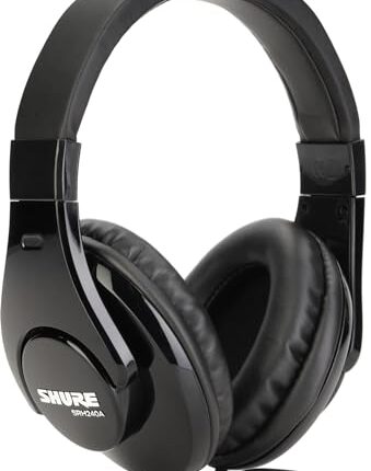 Shure SRH240A Bluetooth Wired Over Ear Headphone Without Mic (Black)