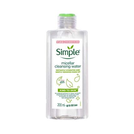 Simple Kind To Skin Micellar Cleansing Water 200 ml | Gently Removes Make-Up & Hydrates | For All Skin Types