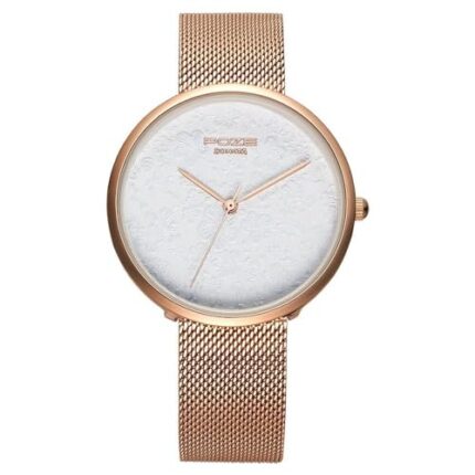 Sonata Poze Quartz Analog White Dial Stainless Steel Strap Watch for Women-SP80047WM01W