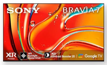 Sony 189 cm (75 inches) BRAVIA 7 4K Ultra HD AI Smart Mini LED Google TV K-75XR70 (Black)