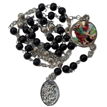 Special St Michael Rosary for Praying with St Michael Pendant | Chaplet of St Michael with Prayer (Yellow)